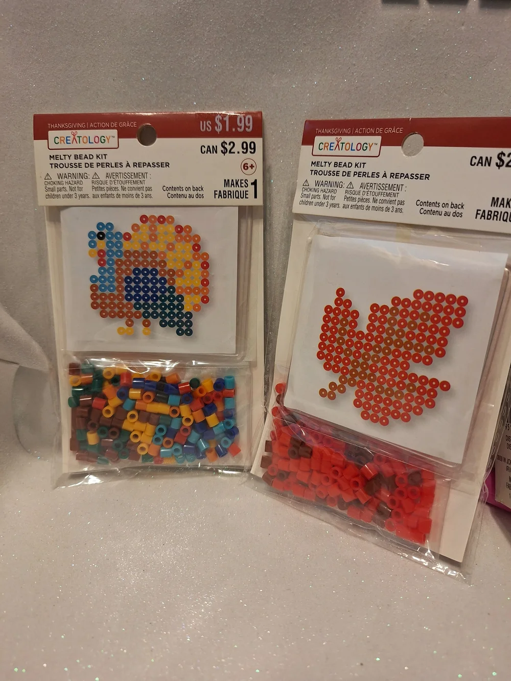 Perler Style Bead Craft Kit Mini Multicolor & Red Anew Set